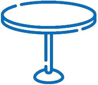 Round table with 4 chairs